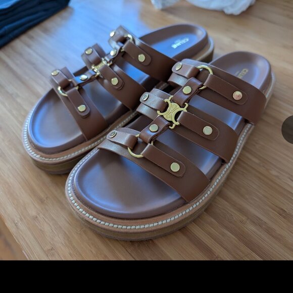 NEW - CELINE - TIPPI SLIDE in CALFSKIN - Picture 6 of 7